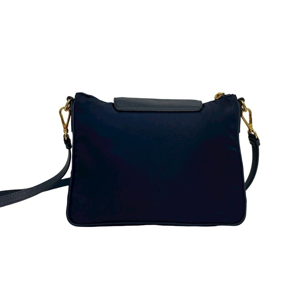 PRADA Blue Leather Saffiano Shoulder Bag - Picture 3 of 10